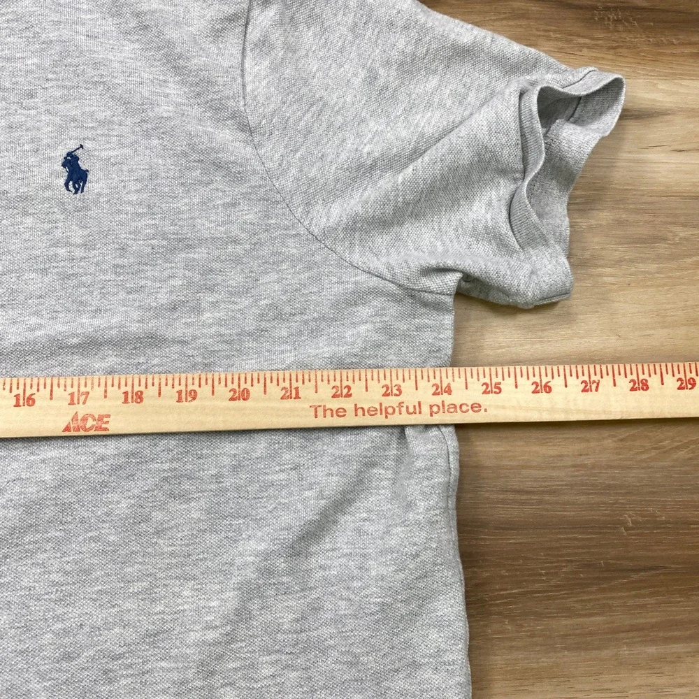 Polo Ralph Lauren Polo Shirt Men XL Classic Cotton Pique Gray Minimalist Casual